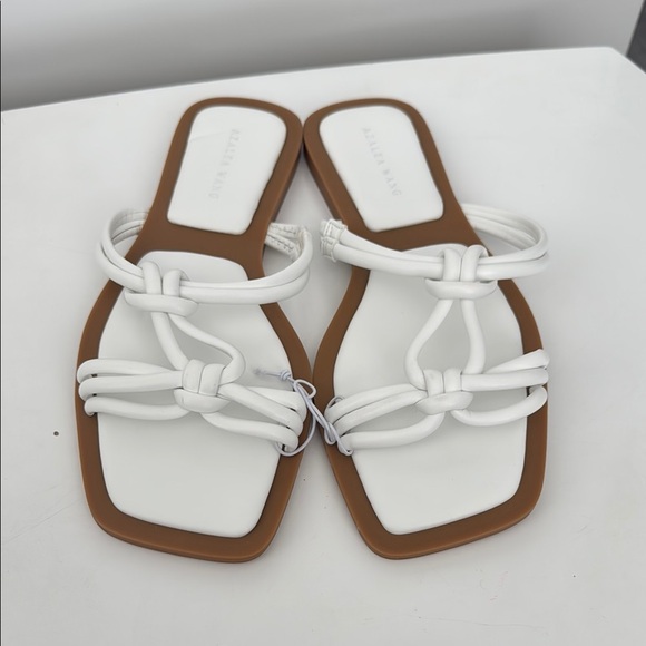 AZALEA Wang White Knotted Sandals - Picture 1 of 4